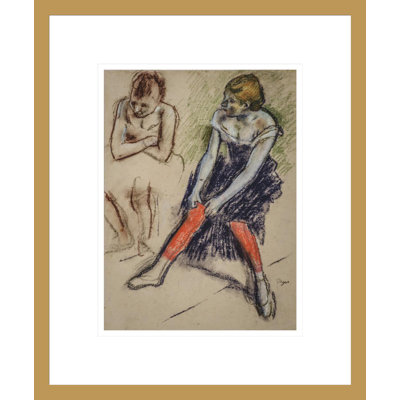 Danseuse avec des bas rouges par Edgar Degas, impression giclée encadrée