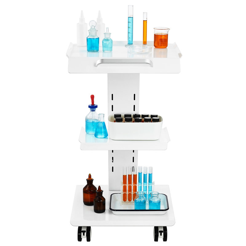 Chariot de laboratoire, chariot de laboratoire roulant avec douille intégrée