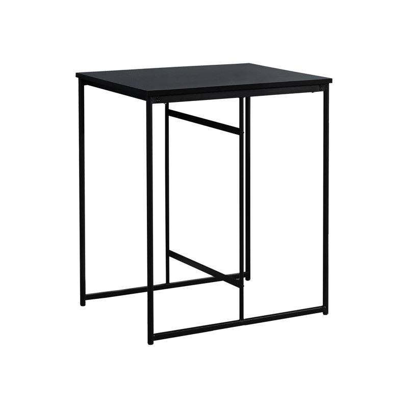 Table de hauteur comptoir en stratifié noir, 32 po rectangulaire, chef-d'œuvre de cuisine moderne exceptionnel
