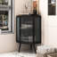 Cabinet de plancher Coner avec tablettes de rangement et porte en verre trempé, armoire d'appoint moderne pour la maison-1858921066-1858921061