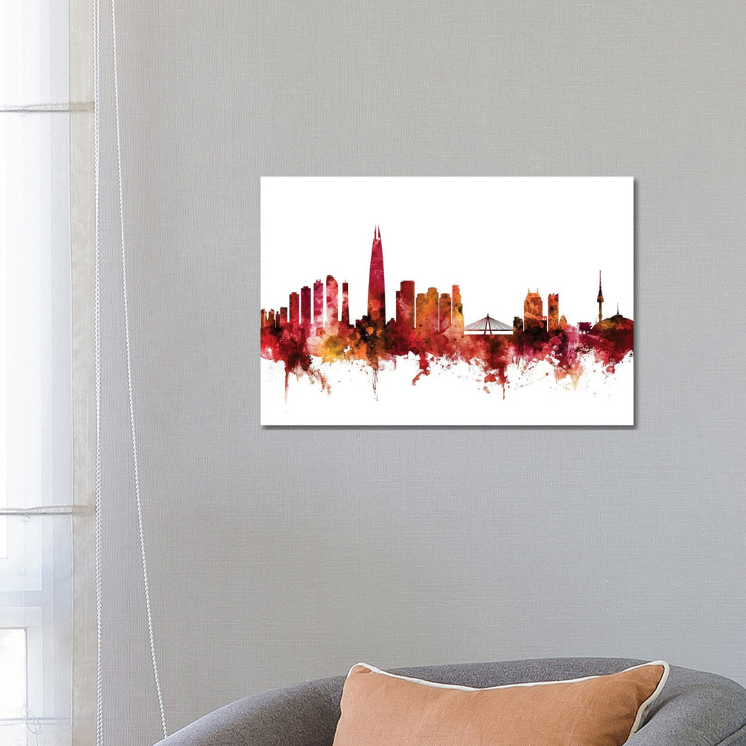 Seoul, South Korea Skyline by Michael Tompsett - Wrapped Canvas Gallery-Wrapped Canvas Giclée