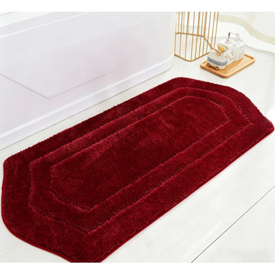 Tapis de bain en polyester doux pour la salle de bain