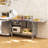 Commercial Worktable With Extend Panel & Adjustable Shelf