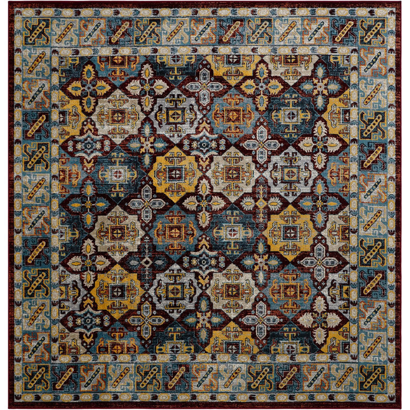 Taslin Rug, Multi, Square 7'10''