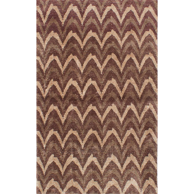 Hardie One-of-a-Kind 4'9" X 7'10" New Age Silk Area Rug in Dark Brown