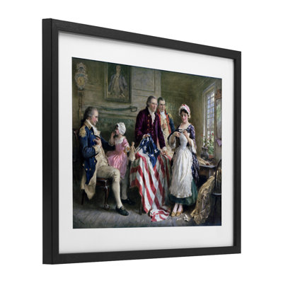 Impression historique sous verre encadrée par Betsy Ross, design par Arlington Prints