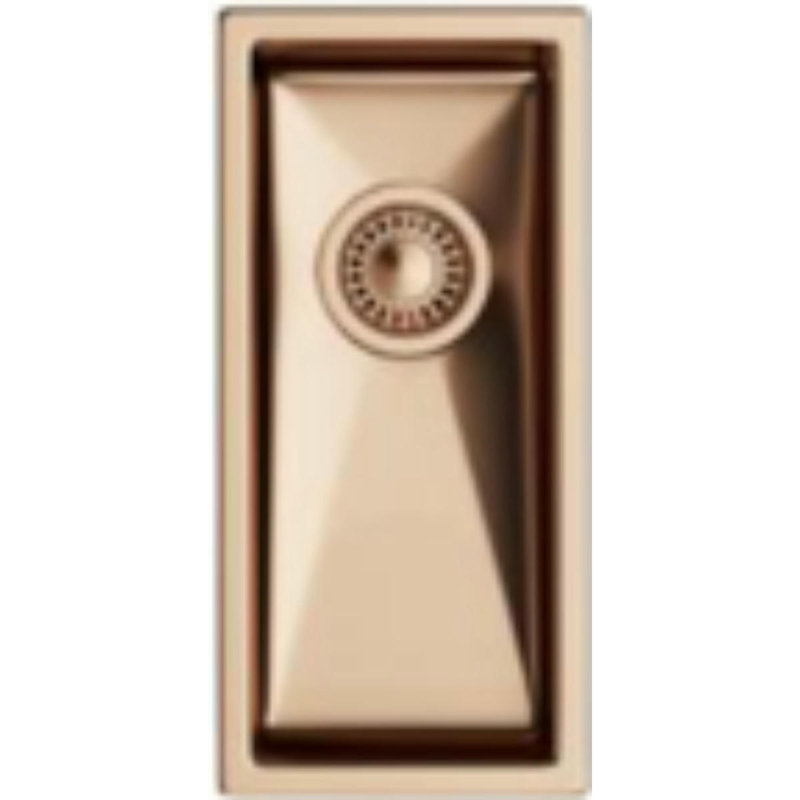 Ukinox 440mm W Single Bowl Stainless Steel Kitchen Sink, Rose Gold