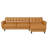 Allison Tan Leather Sectional Sofa