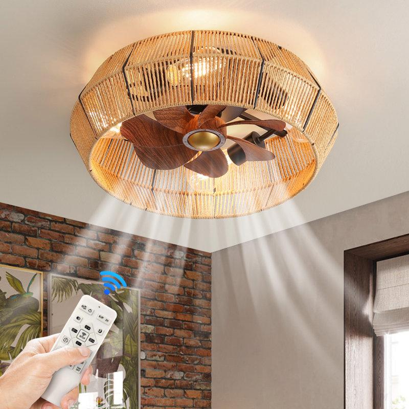 Ventilateurs de plafond en cage avec lumières