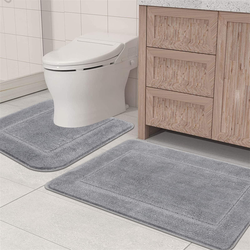 Rectangle Bath Mat, Dark Grey