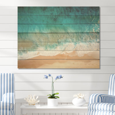Blue Tranquility Beach Aérienne vue IV - plage sur bois