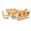 10 Seats 11 Pcs Grade-A Teak Wood Dining Set: 122" Caranas Double Extension Rectangle Table And 10 Arbor Stacking Armless Chairs #11AB2900-1664864467