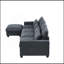 Grand canapé modulaire rembourré en plumes en L moderne, canapé convertible avec méridienne réversible pour le salon-1104977849