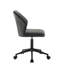 Chaise de bureau vintage grise avec siège pivotant à 360 degrés et siège en mousse à haut dossier en métal 5