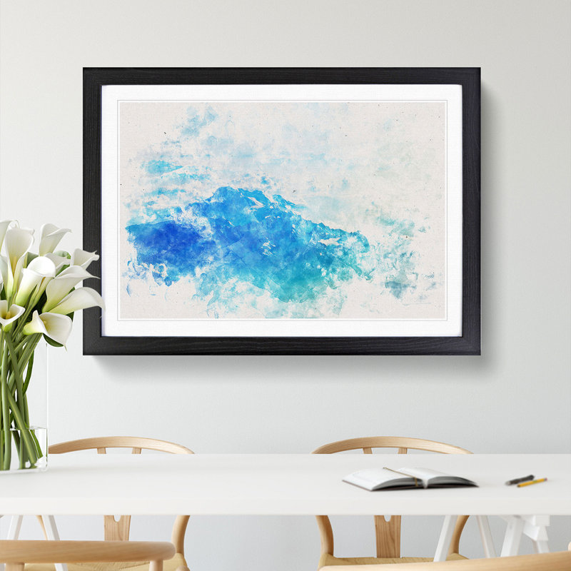Clouds Above the Mountains - Picture Frame Painting Print, Black Framed, 62cm H x 87cm W x 2cm D