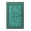 Tapis bleu / bleu sarcelle en polyester tissé à la machine Mollye