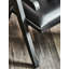 46cm H Leather Upholstered Side Chair in Black
