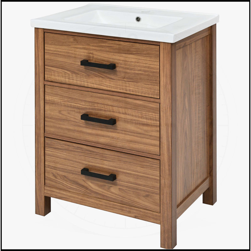 Meuble-lavabo 24 po avec lavabo en céramique