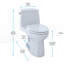 Toilette allongée une pièce 1,6 GPF conforme à l'ADA TOTO® UltraMax®, blanc coton-10482798-1694843