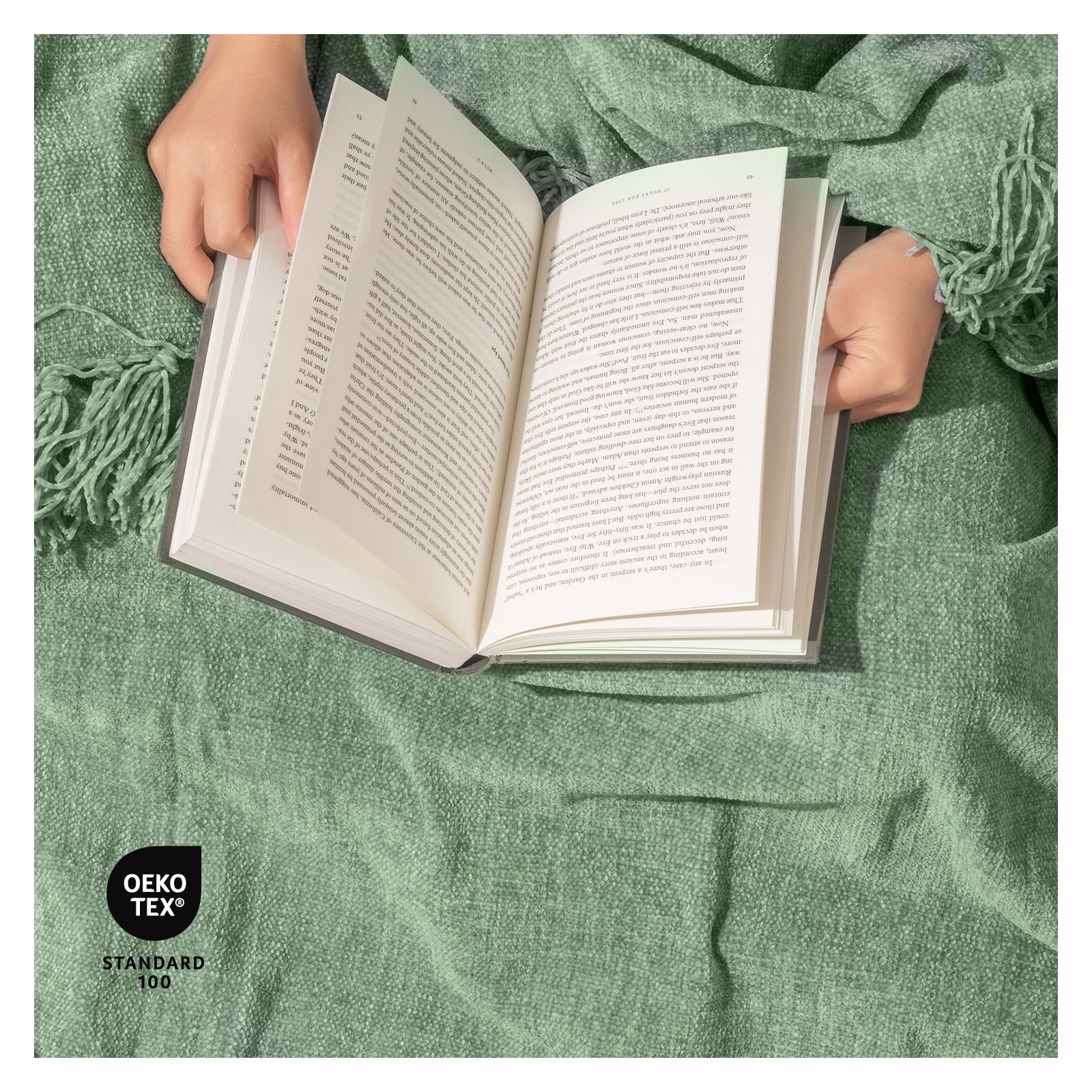 Soft Chenille Throw Blanket, 60" L x 50" W, Sage Green