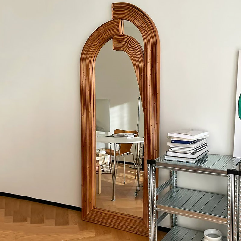 Miroir arqué de style français, 66,93 po x 23,62 po
