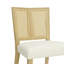 Ensemble de 2 chaises en rotin sans accoudoirs (frêne clair + beige)