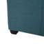Rangement carré contemporain bleu sarcelle foncé avec coutures gaufrées, pieds en bois de bouleau larges et effilés, profondeur de produit 35,57 po, largeur 35,54 po, hauteur 18,72 po, poids de 55,58 lb, profondeur du colis de solution: 35,5 po