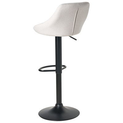 Swivel Upholstered Adjustable Height Counter Stool with Metal Frame