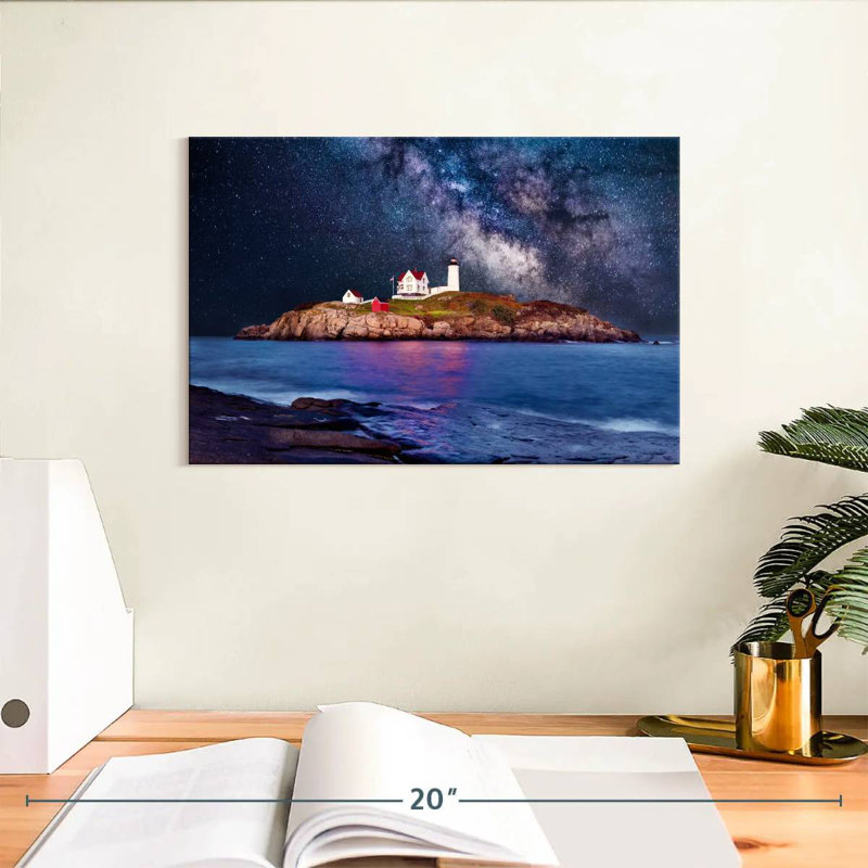 Lilie Cape Neddick Nubble Lighthouse, 8" H x 12" W