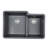 32 in. x 21 in. Quartz Undermount 60/40 Double Bowl Kitchen Sink-100413108