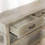 Console Farmhouse, table d'entrée rustique avec 2 tiroirs et 2 tablettes