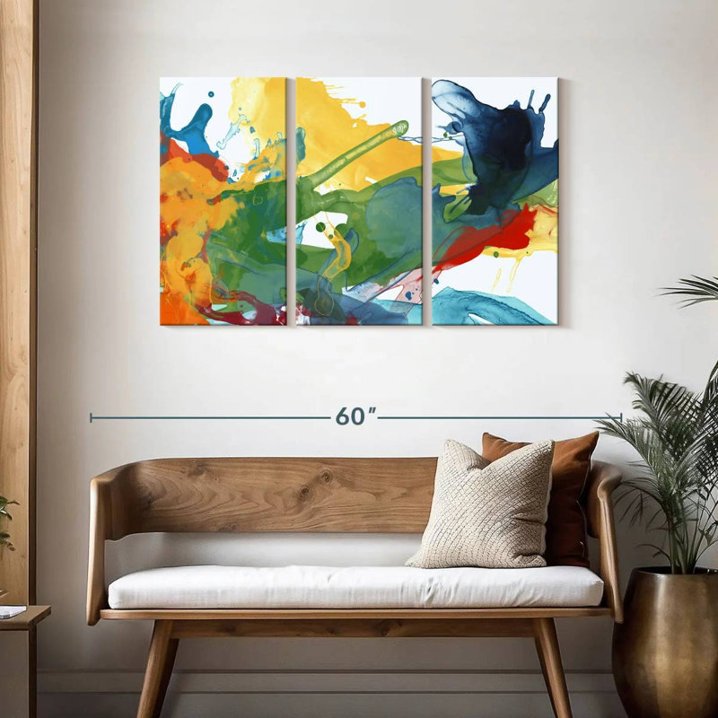Avery Primary Abstract I, 28" H x 45" W