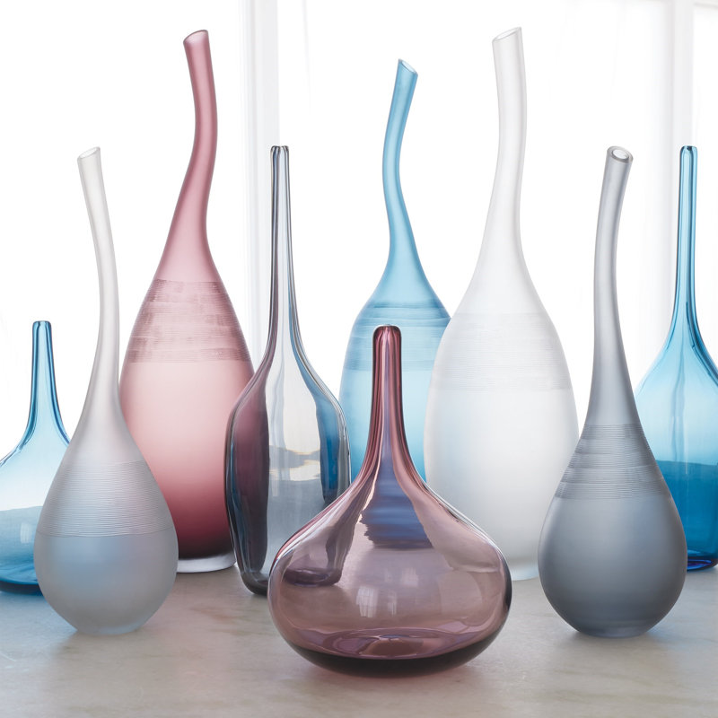 Curvature Bottle, 24.25" H x 7" W x 7" D, Amethyst