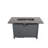 42" Smoked Glass Metal Rectangle Fire Pit