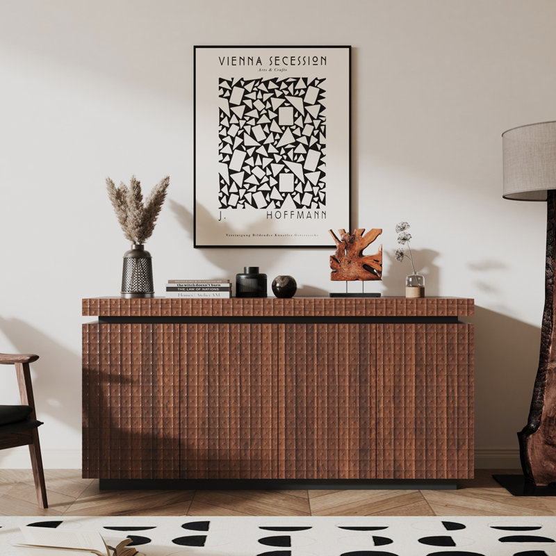 Armoire de rangement moderne en bois avec conception à double fonction et compartiments cachés pour une vie organisée