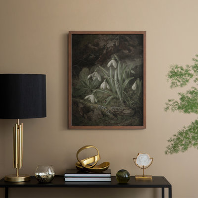Impression florale vintage encadrée CL III - bois massif