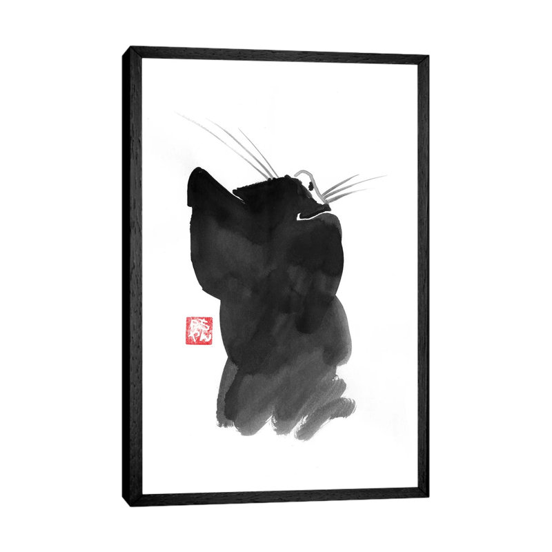 Cat’s Back I by Péchane - Print on Canvas, Black Framed, 152.5 cm H x 101.5 cm W