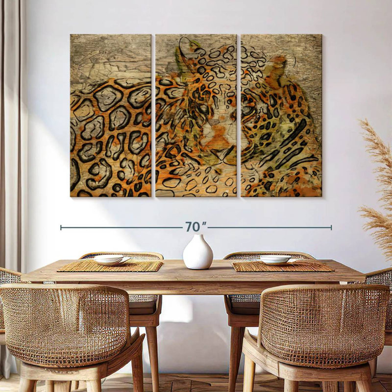 Brampt Wild Cat Skin, 42" H x 65" W