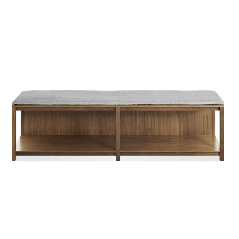 Open Plan Outdoor Bench, Gabro Light Gray