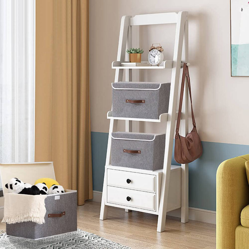 Corrigan Studio Fabric Decorative Bin, Grey