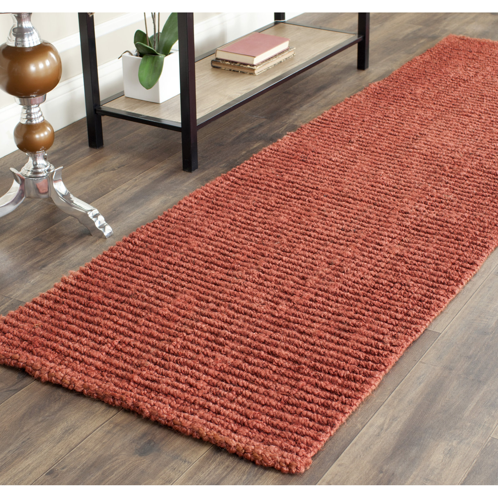 Alda Natural Hand-Woven Jute Rug, Runner 2'6" x 12'