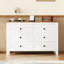 Commode 6 tiroirs au design rustique pour chambre à coucher-1096030902