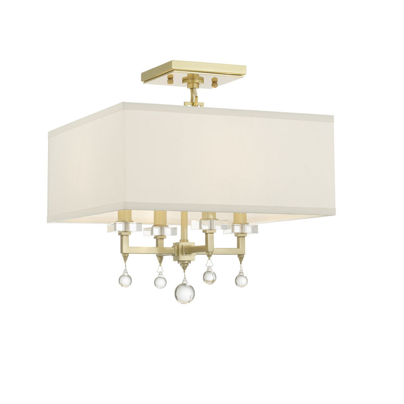 McCook Semi Flush Mount, Bronze Gold