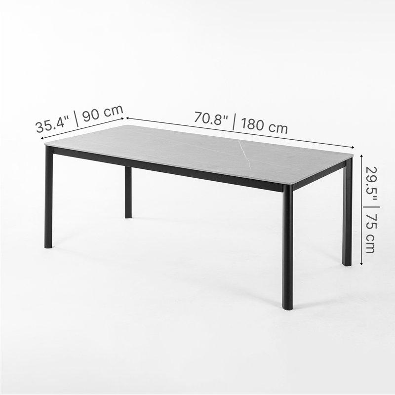 Table de salle à manger d'extérieur en pierre frittée Himmel