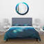 Ensemble de housse de couette en microfibre bleu / noir-66399379