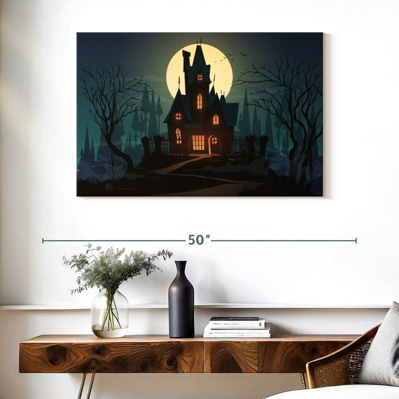 Maison d'Halloween, H 26 po x l 39 po