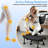 Ergonomic Kneeling Chair - Adjustable Cross-Legged Office Chair with 360° Footrest, PU Leather Seat & Wheels for Active Sitting, Home Office, ADHD & Meditation, Black-848884585