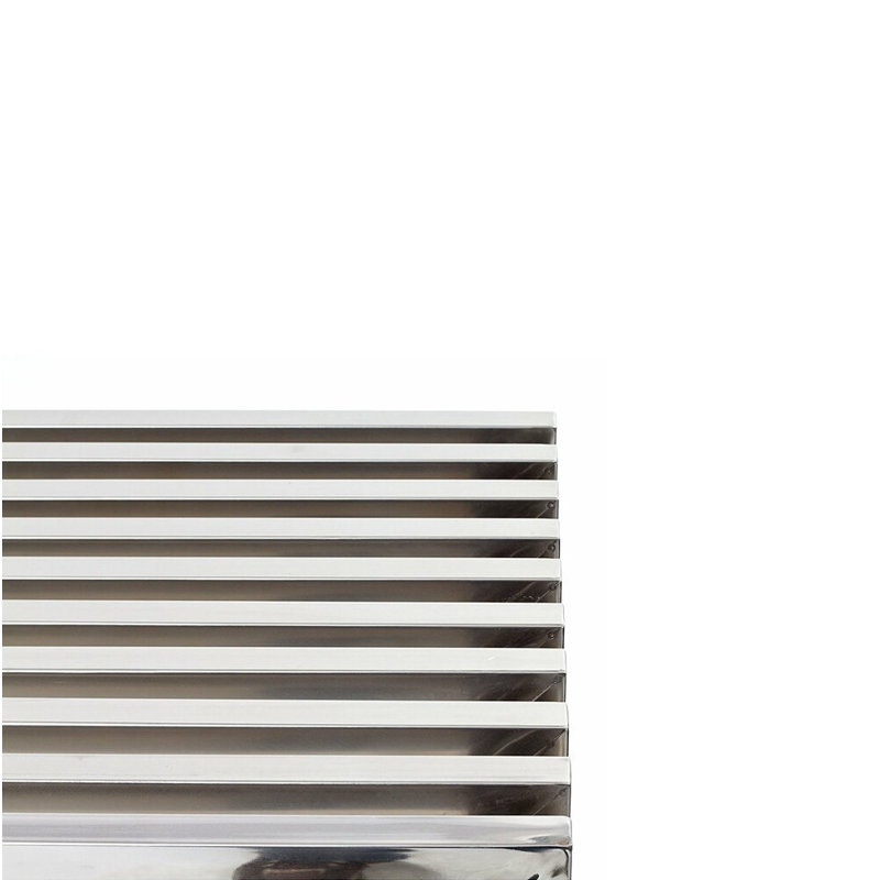 Banc en métal Waybury, H 17 po x l 55 po x P 16 po, Acier inoxydable poli