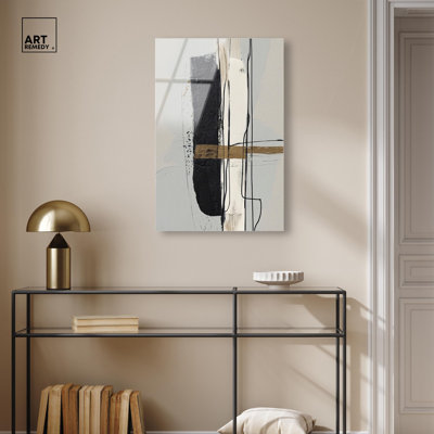Line and Form II Acrylic Print Gold Abstract Art by Art Remedy, Ready to Hang, 24 x 36