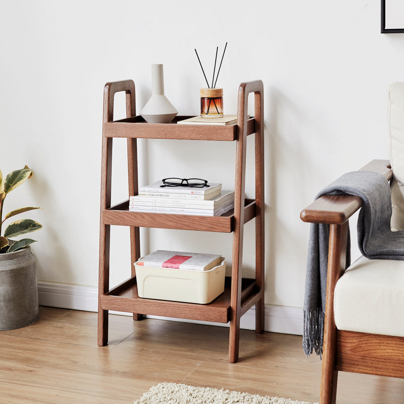 Margelene 6 Pair Solid Wood Shoe Rack, Walnut